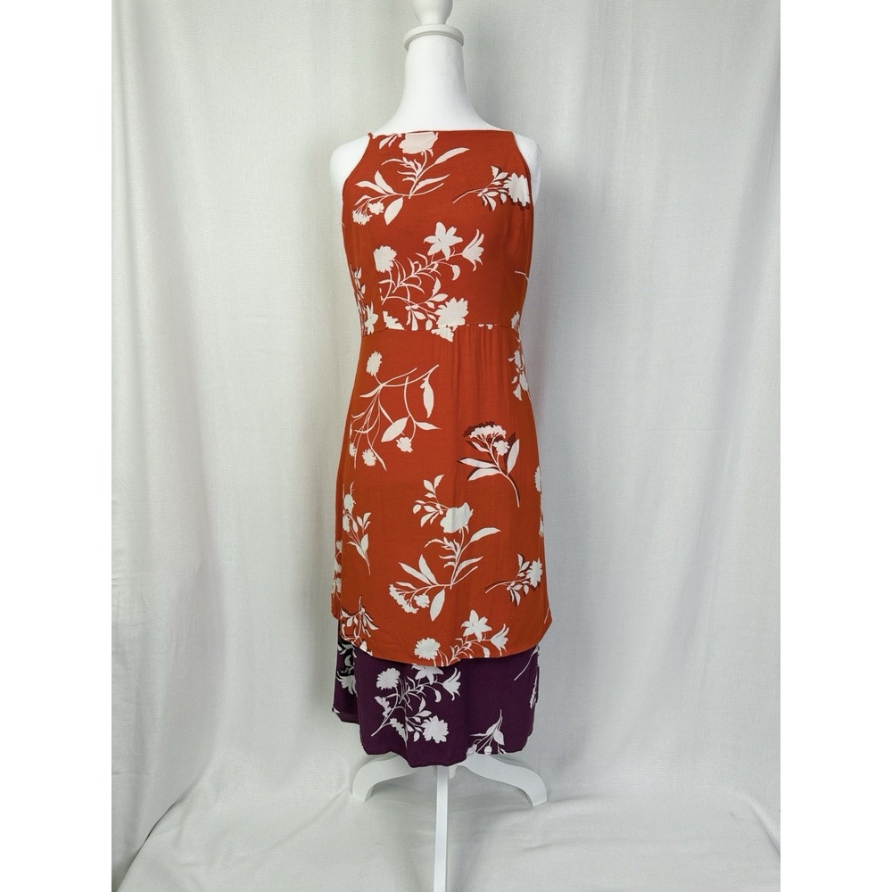 Ann‎ Taylor Women Orange Casual Dress 6 Petites